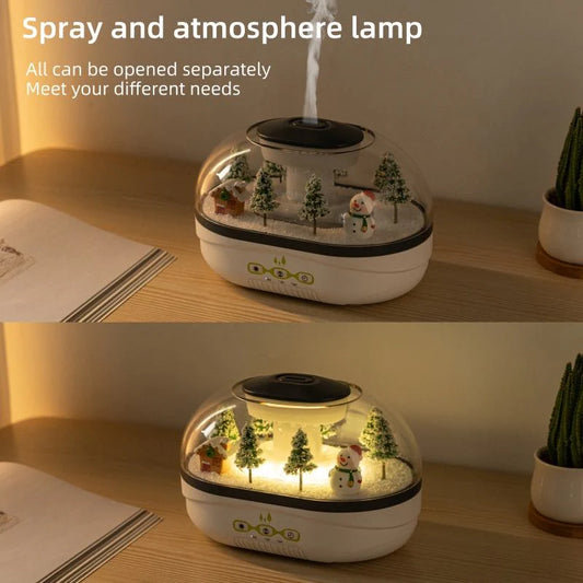 Raindrop Aroma Diffuser Humidifier with Mini Landscape Light